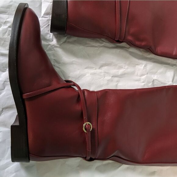 NINA Ricci Bordeaux leather boots 5(35) BNWOB - Picture 4 of 8